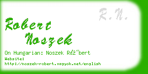 robert noszek business card